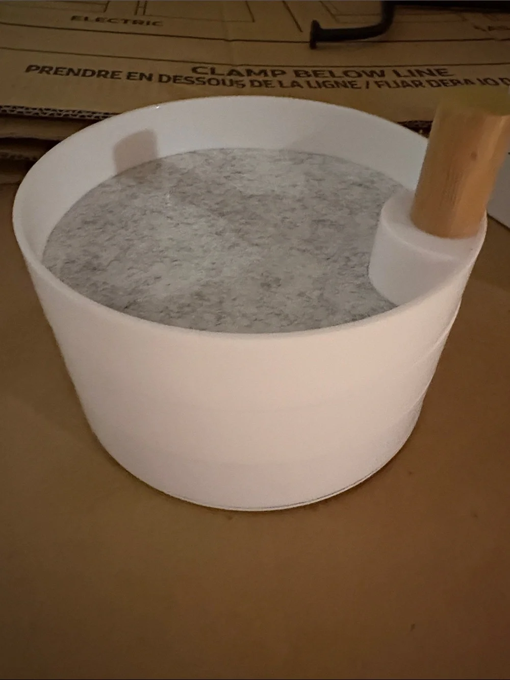 White 3-Tier Rotating Bathroom/Jewelry Organizer with Bamboo Accent